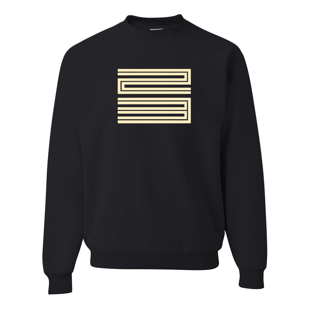 Brown Olive 1s Crewneck Sweatshirt | Double Line 23, Black