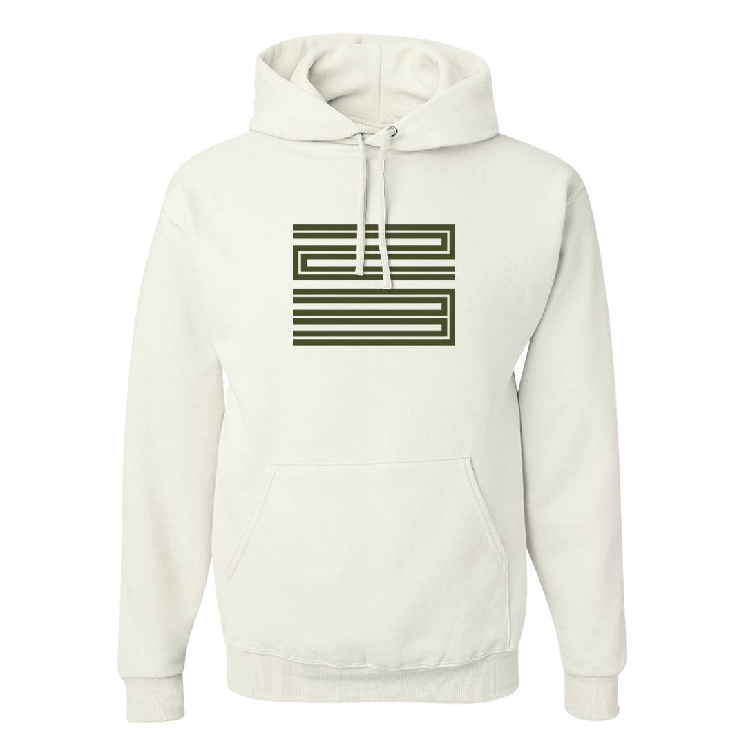 Brown Olive 1s Hoodie | Double Line 23, White