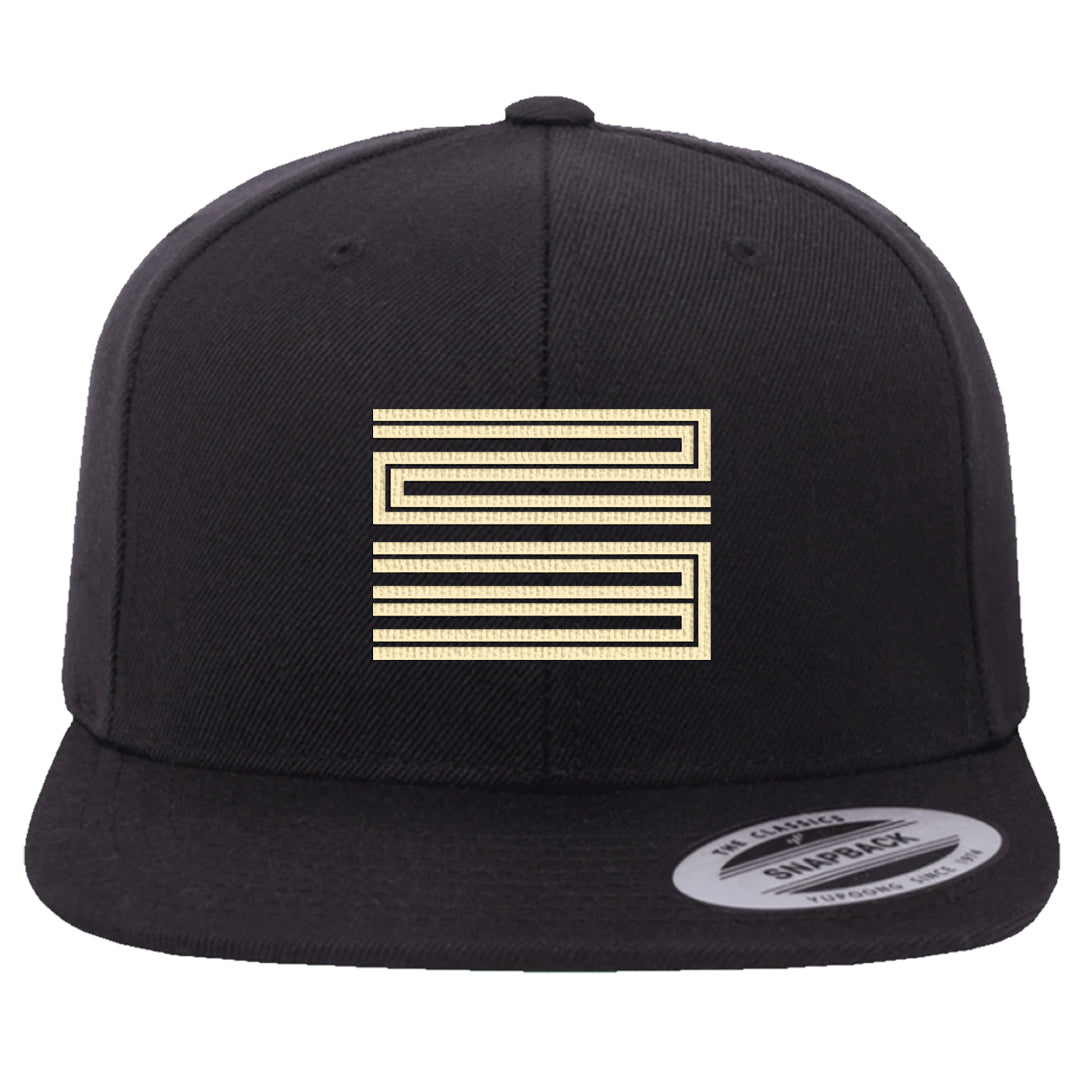 Brown Olive 1s Snapback Hat | Double Line 23, Black