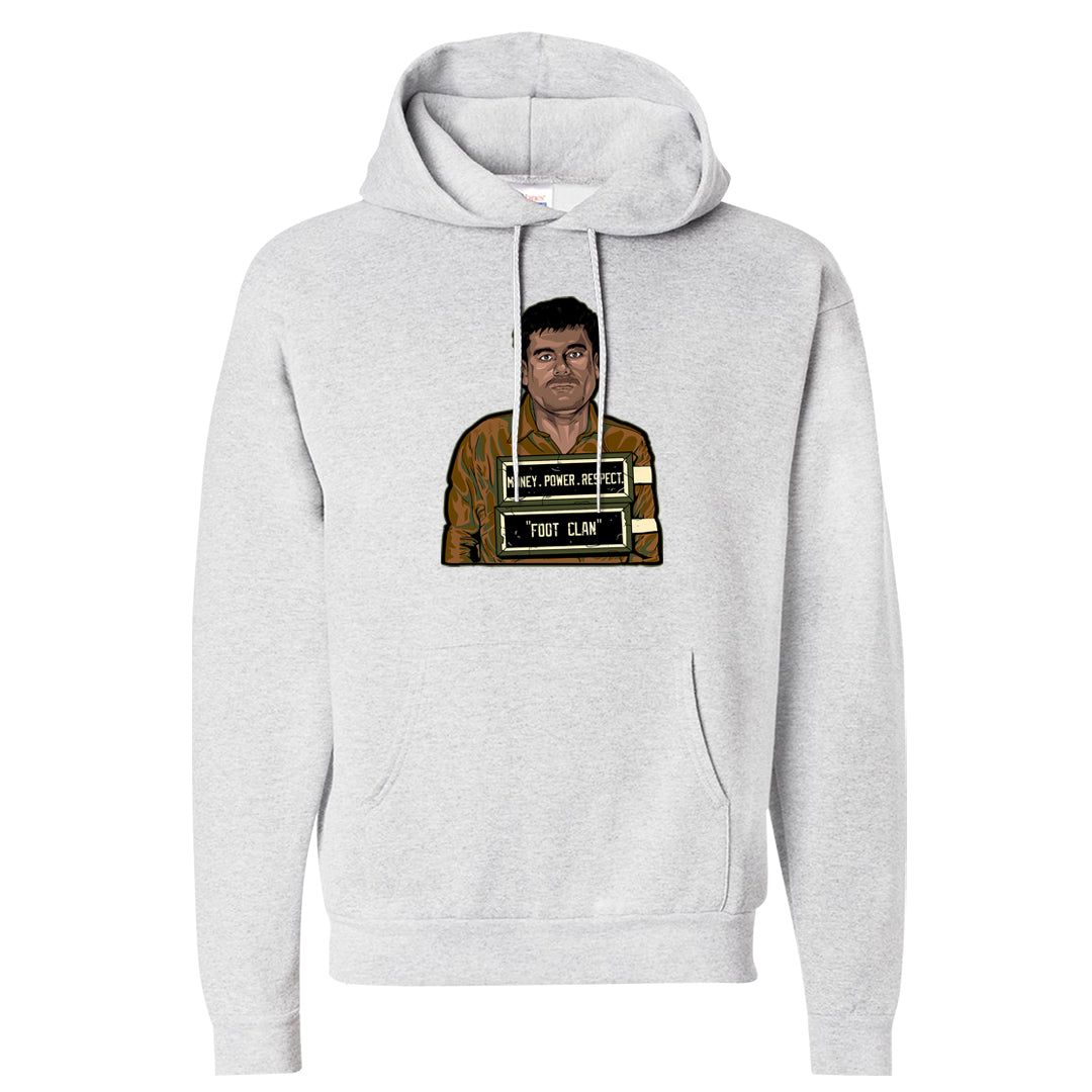 Brown Olive 1s Hoodie | El Chapo Illustration, Ash