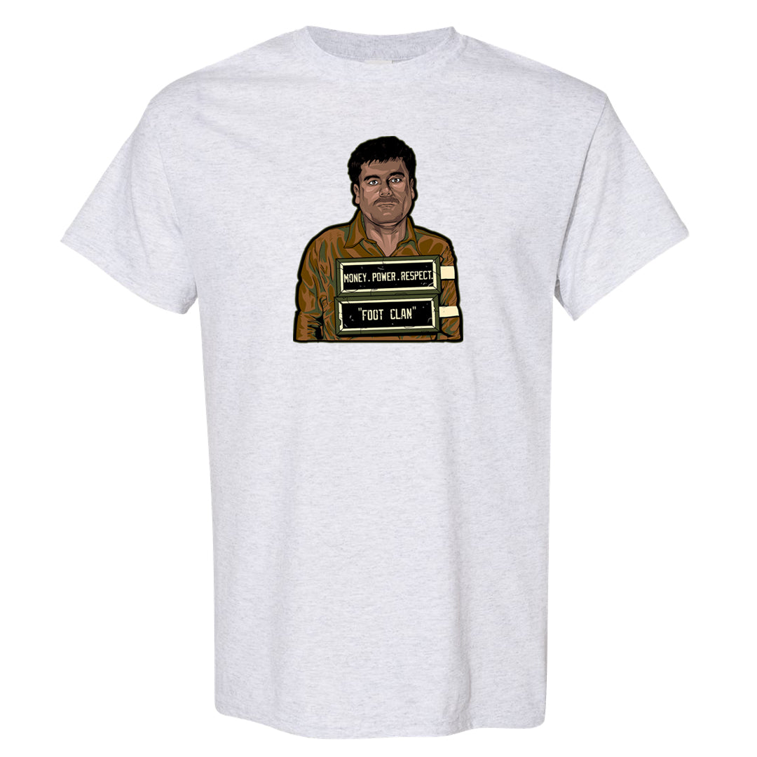 Brown Olive 1s T Shirt | El Chapo Illustration, Ash