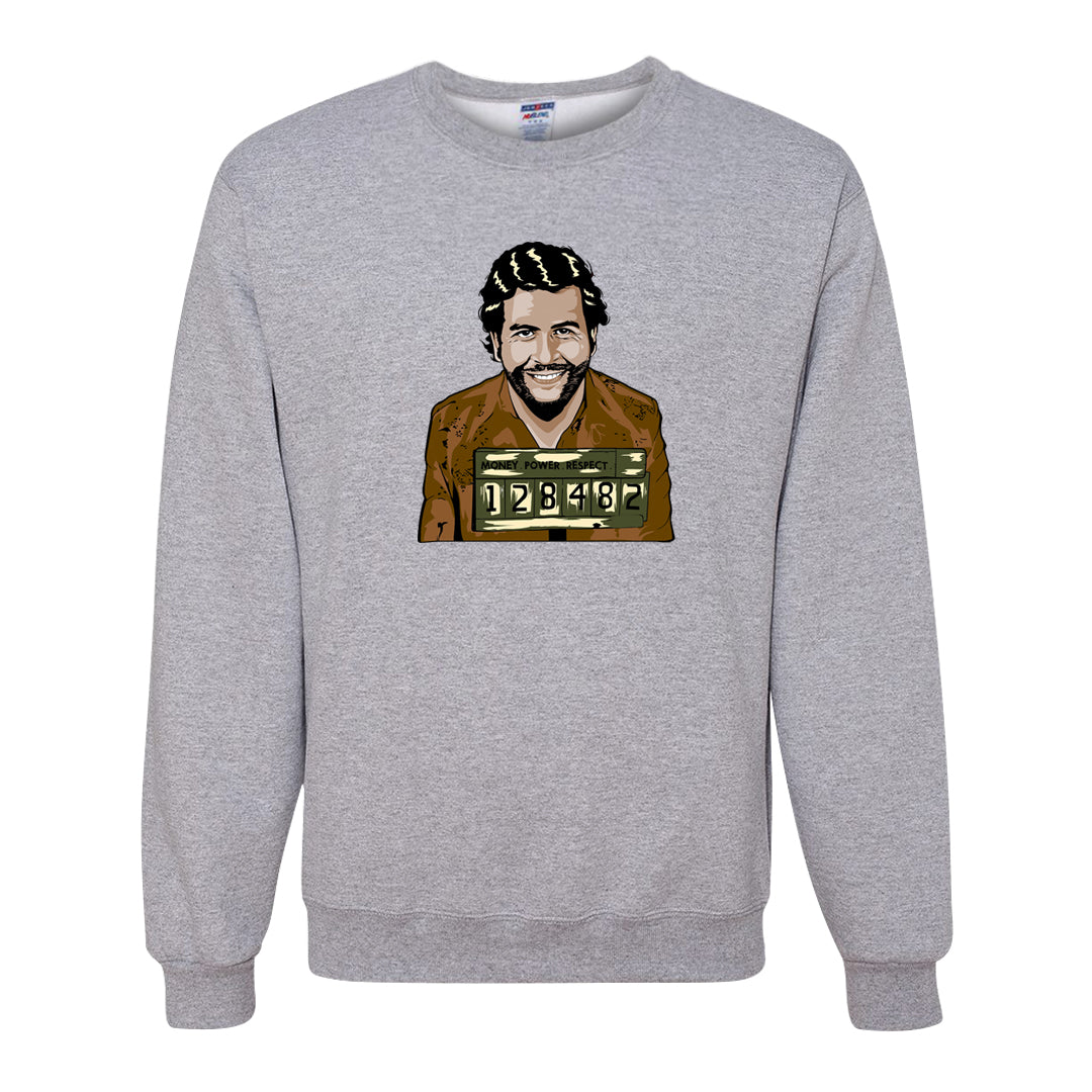 Brown Olive 1s Crewneck Sweatshirt | Escobar Illustration, Ash