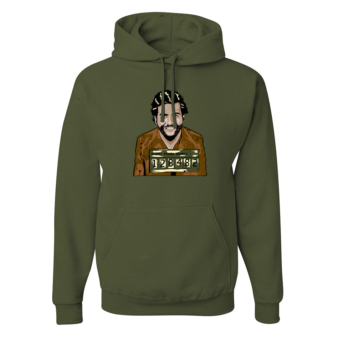 Brown Olive 1s Hoodie | Escobar Illustration, Military Green