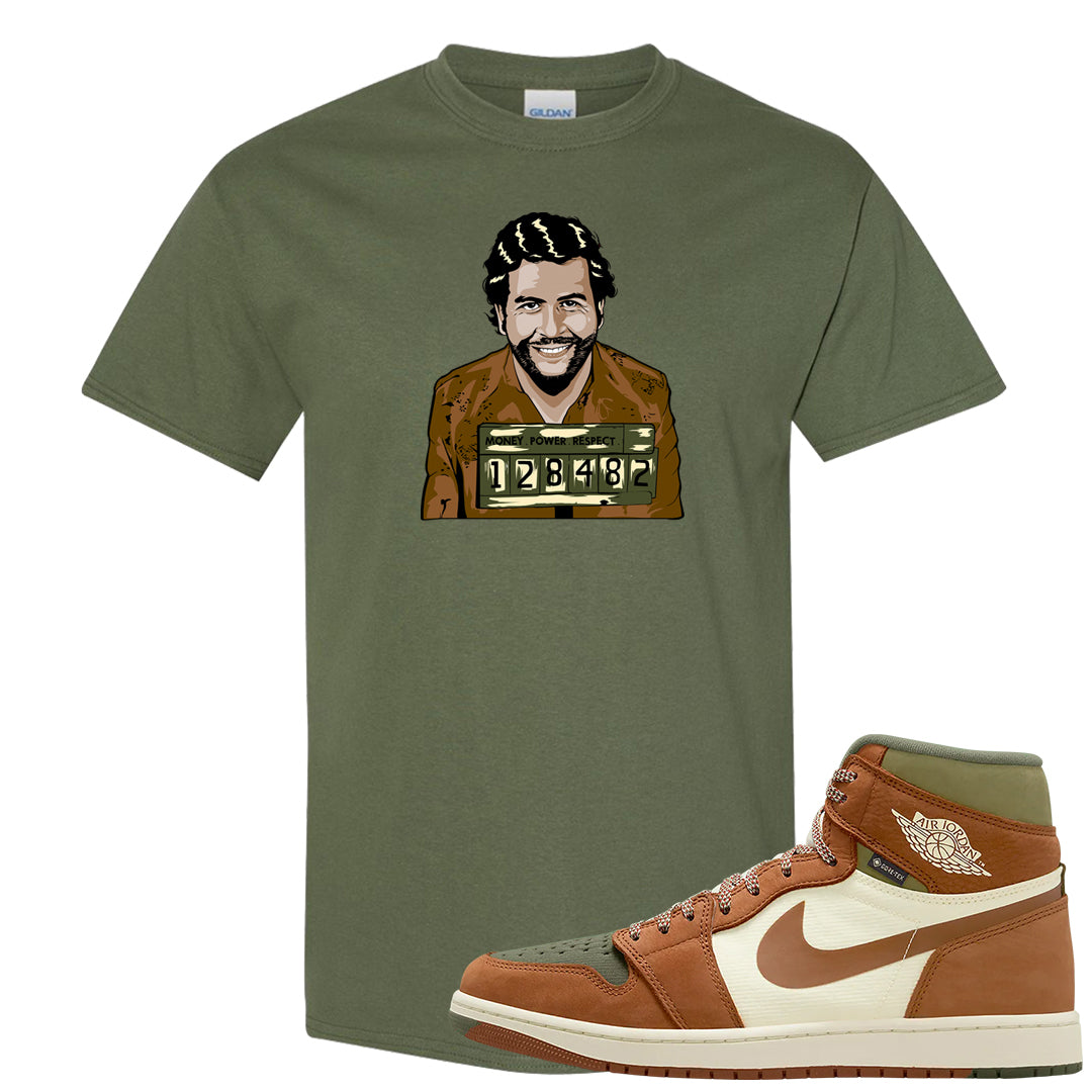 Brown Olive 1s T Shirt | Escobar Illustration, Military Green