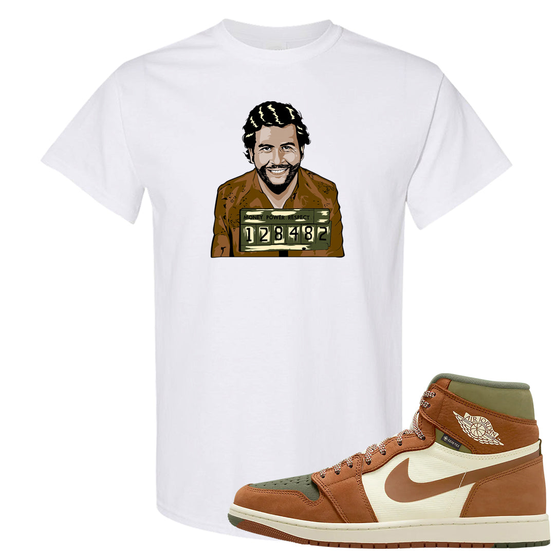 Brown Olive 1s T Shirt | Escobar Illustration, White