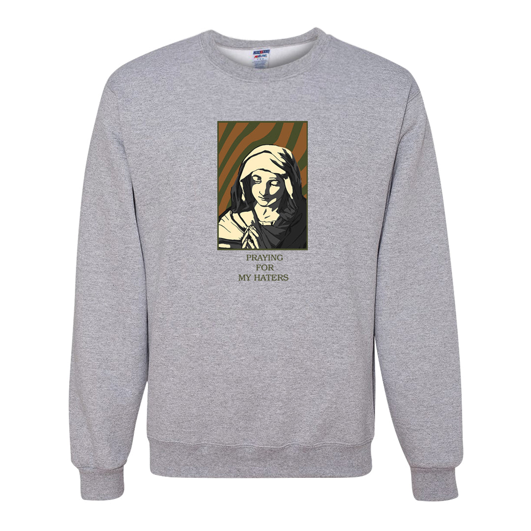 Brown Olive 1s Crewneck Sweatshirt | God Told Me, Ash