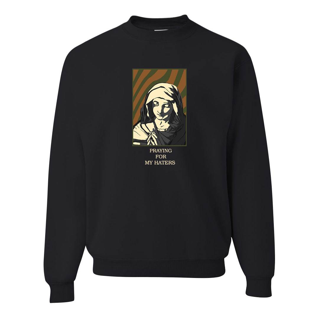 Brown Olive 1s Crewneck Sweatshirt | God Told Me, Black