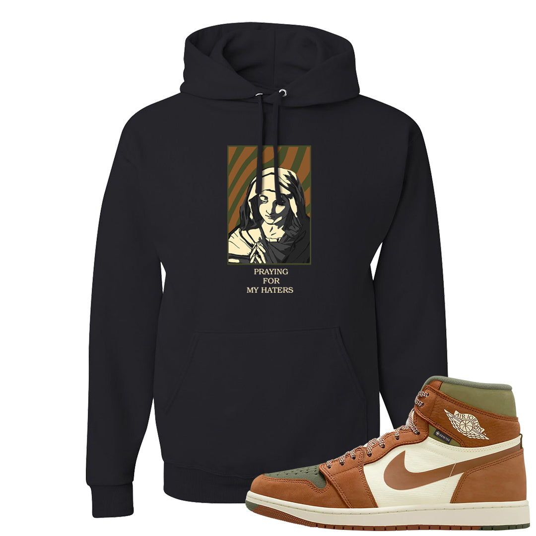 Brown Olive 1s Hoodie | God Told Me, Black