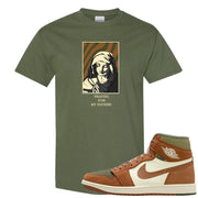 Brown Olive 1s T Shirt | God Told Me, Military Green