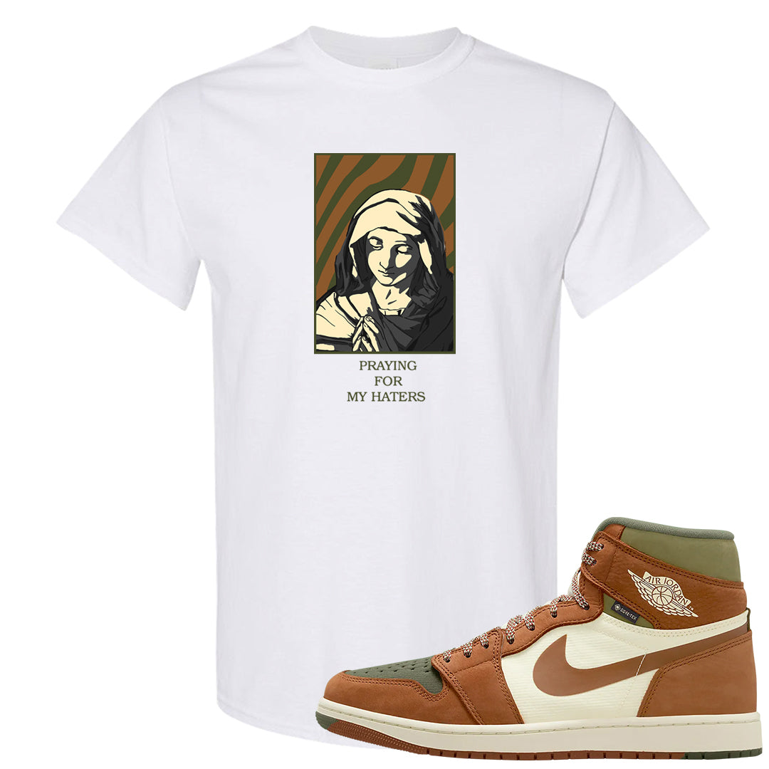 Brown Olive 1s T Shirt | God Told Me, White