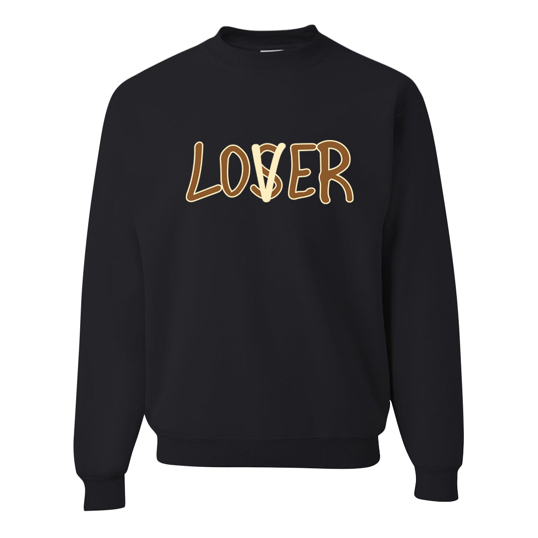 Brown Olive 1s Crewneck Sweatshirt | Lover, Black