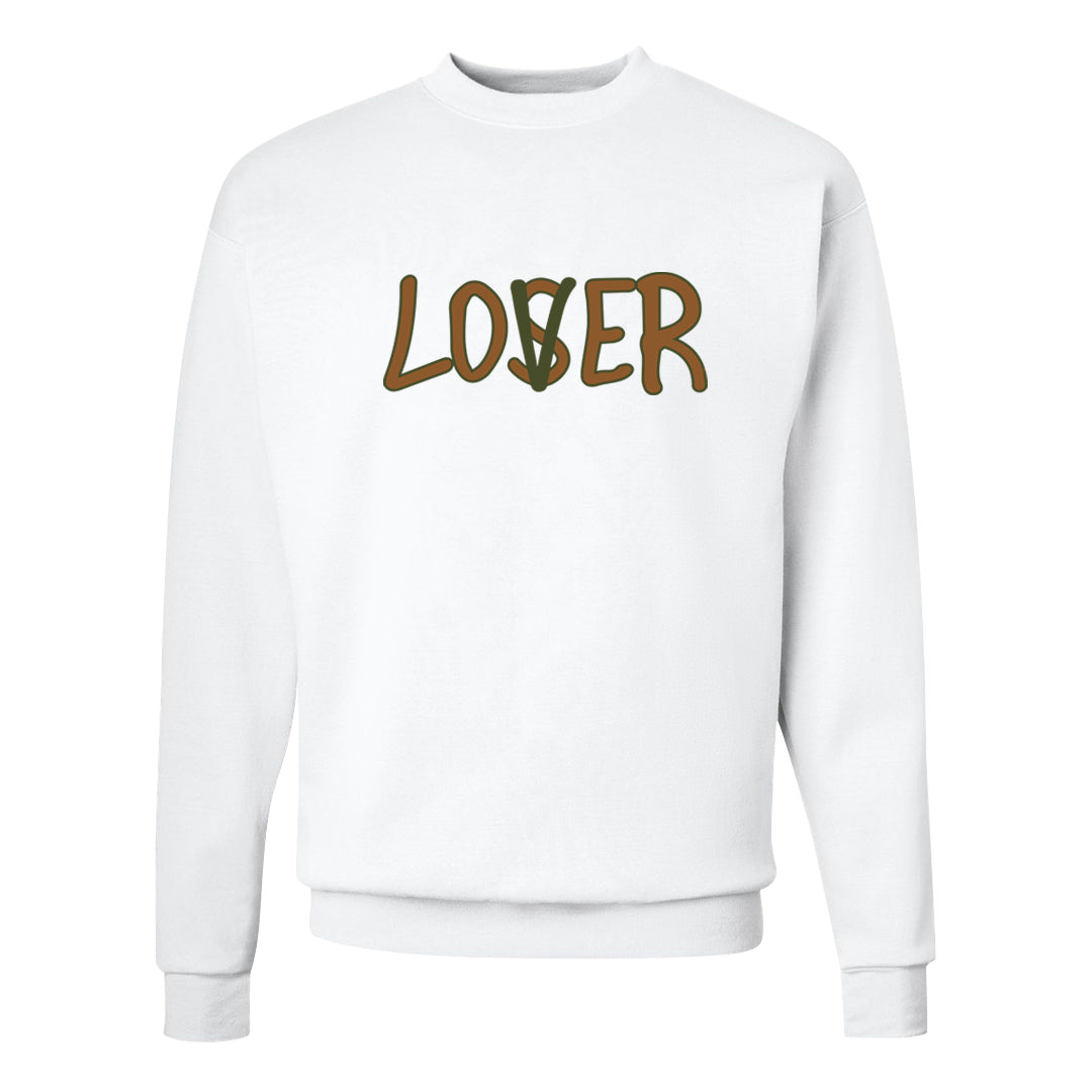 Brown Olive 1s Crewneck Sweatshirt | Lover, White