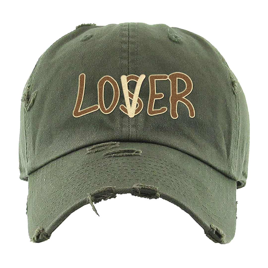 Brown Olive 1s Distressed Dad Hat | Lover, Olive