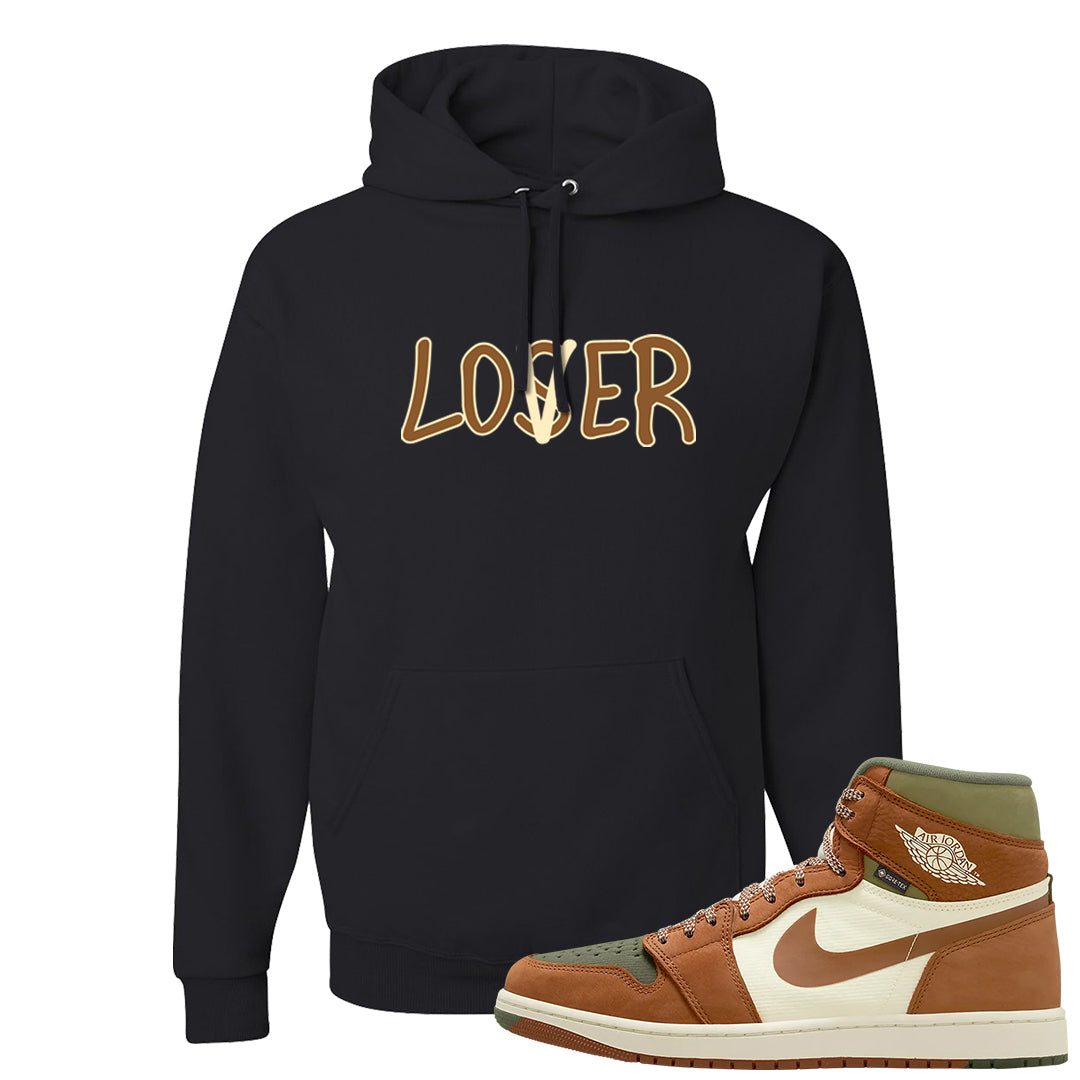 Brown Olive 1s Hoodie | Lover, Black