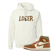 Brown Olive 1s Hoodie | Lover, White