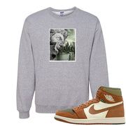 Brown Olive 1s Crewneck Sweatshirt | Miguel, Ash