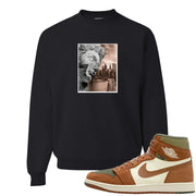 Brown Olive 1s Crewneck Sweatshirt | Miguel, Black