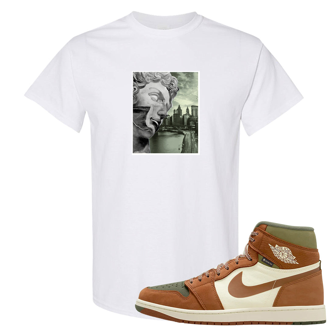 Brown Olive 1s T Shirt | Miguel, White