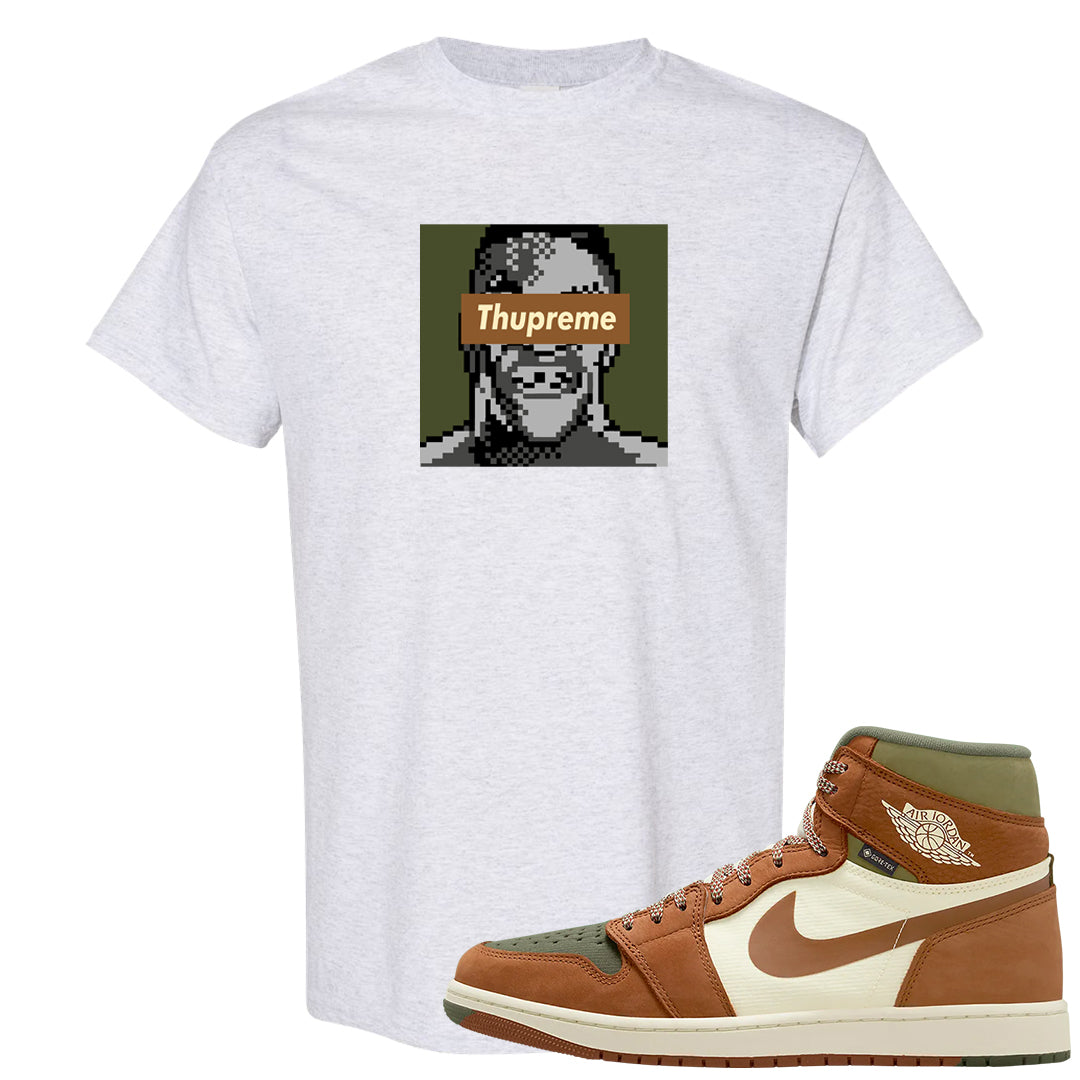 Brown Olive 1s T Shirt | Thupreme, Ash