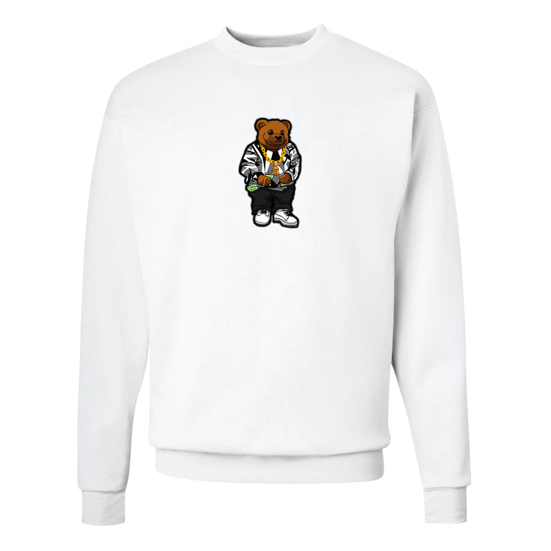 Elephant Print OG 1s Crewneck Sweatshirt | Sweater Bear, White