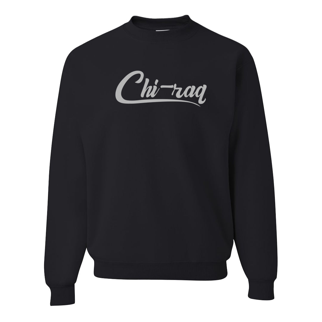 Elephant Print OG 1s Crewneck Sweatshirt | Chiraq, Black