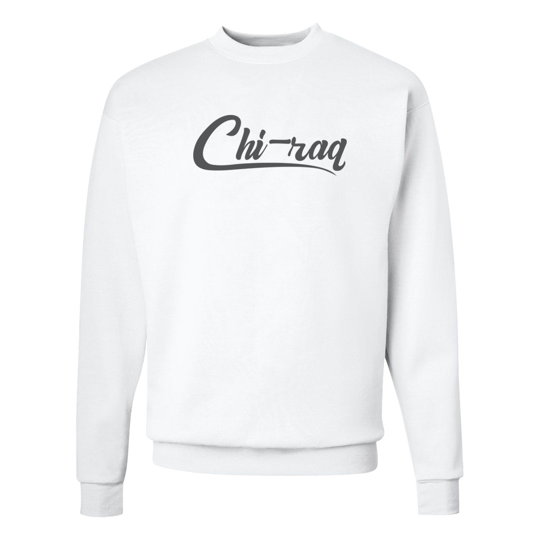 Elephant Print OG 1s Crewneck Sweatshirt | Chiraq, White