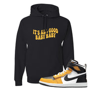 Flyease Yellow Ochre 1s Hoodie | All Good Baby, Black