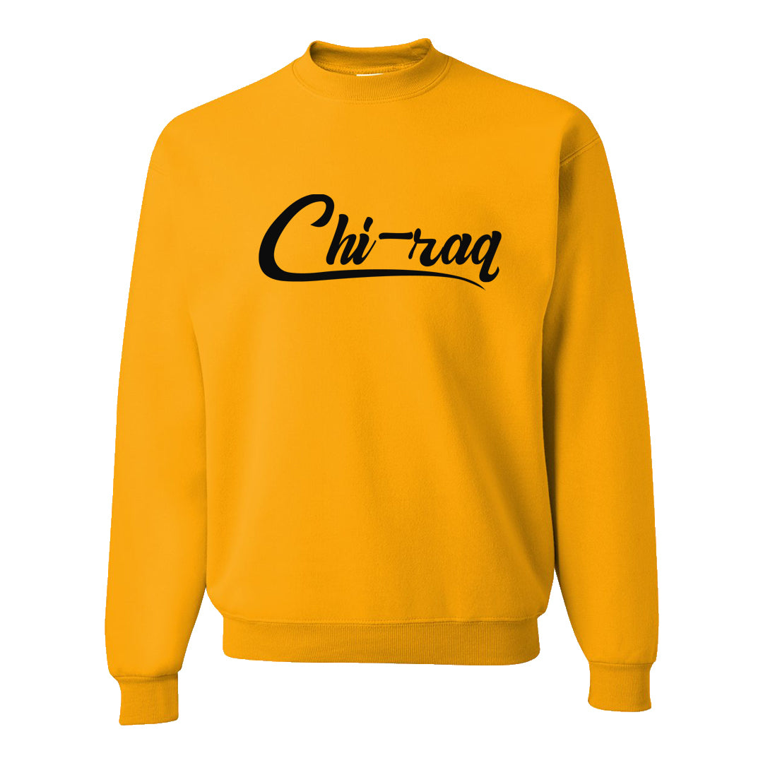 Flyease Yellow Ochre 1s Crewneck Sweatshirt | Chiraq, Gold