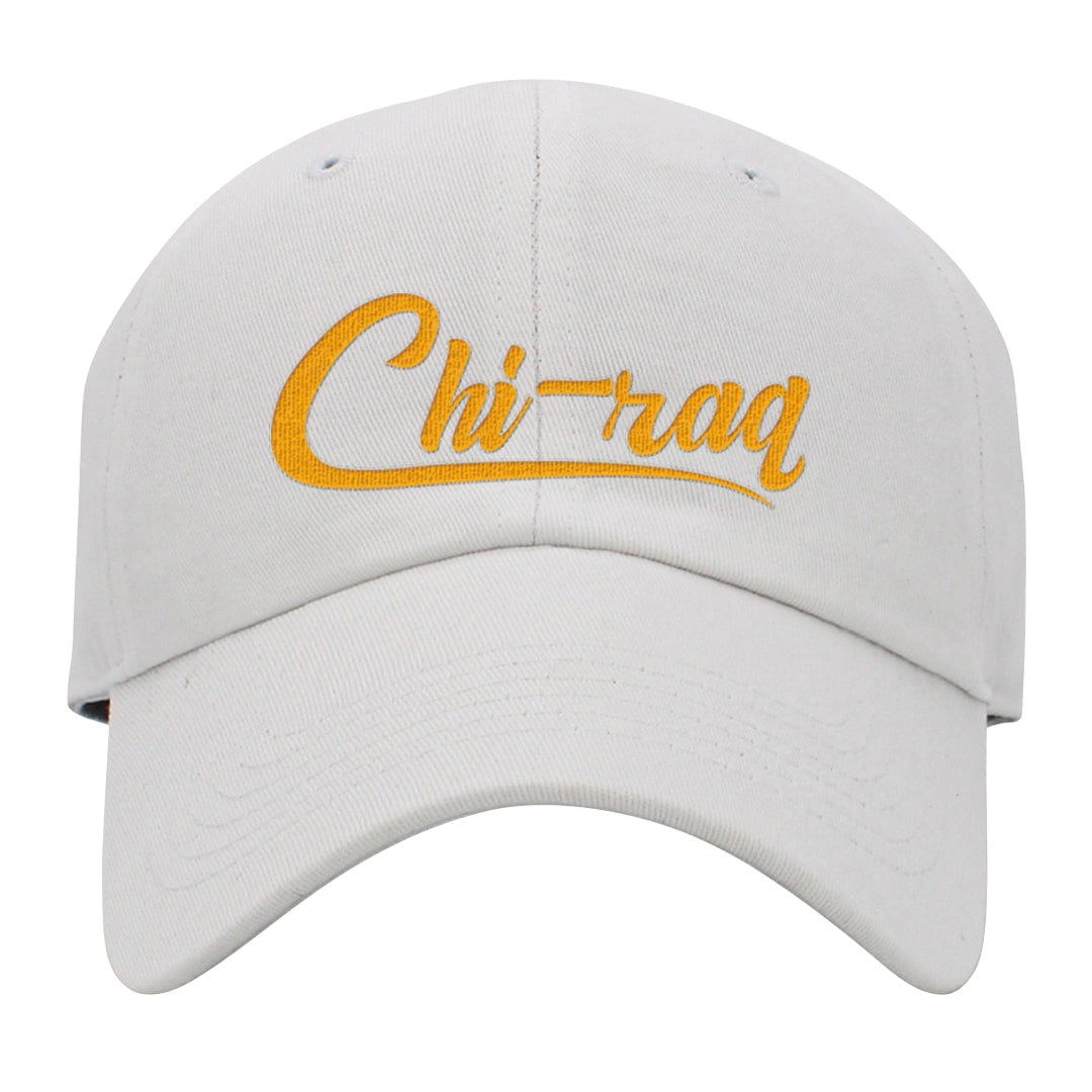 Flyease Yellow Ochre 1s Dad Hat | Chiraq, White