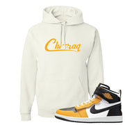 Flyease Yellow Ochre 1s Hoodie | Chiraq, White