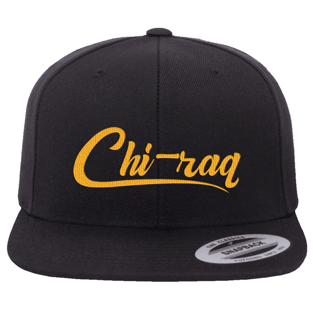 Flyease Yellow Ochre 1s Snapback Hat | Chiraq, Black