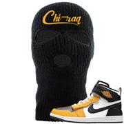 Flyease Yellow Ochre 1s Ski Mask | Chiraq, Black