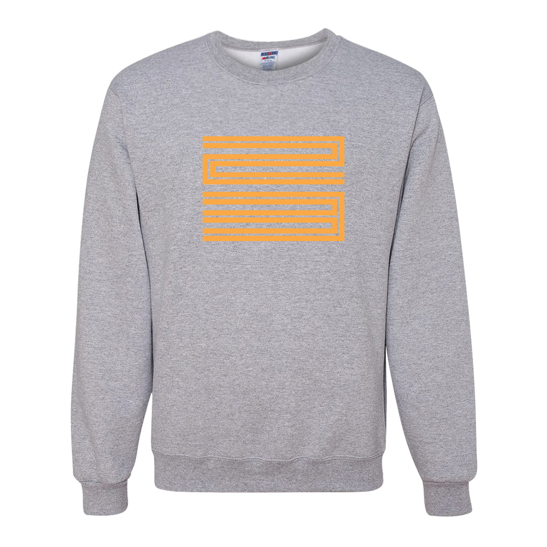 Flyease Yellow Ochre 1s Crewneck Sweatshirt | Double Line 23, Ash