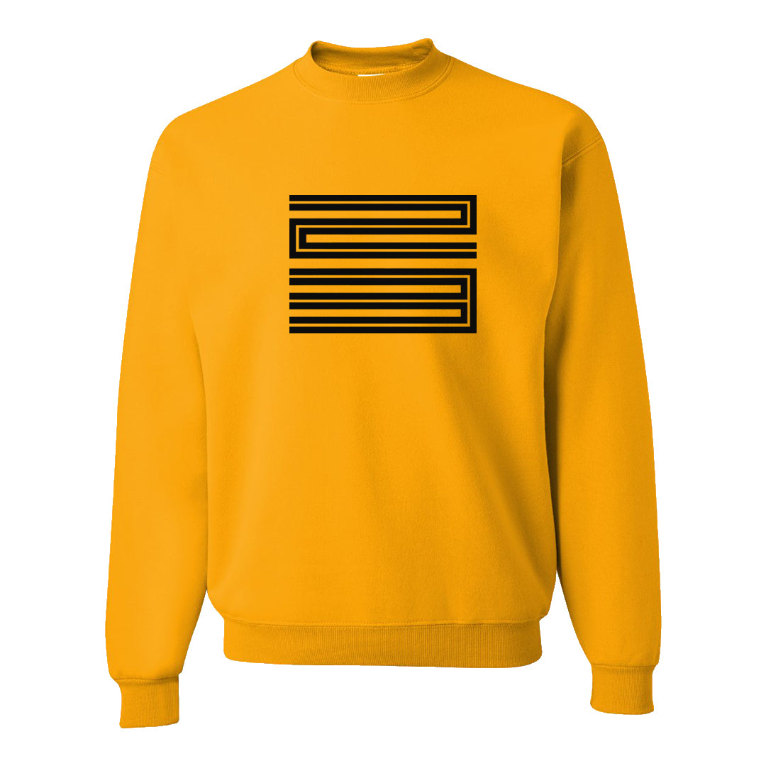 Flyease Yellow Ochre 1s Crewneck Sweatshirt | Double Line 23, Gold