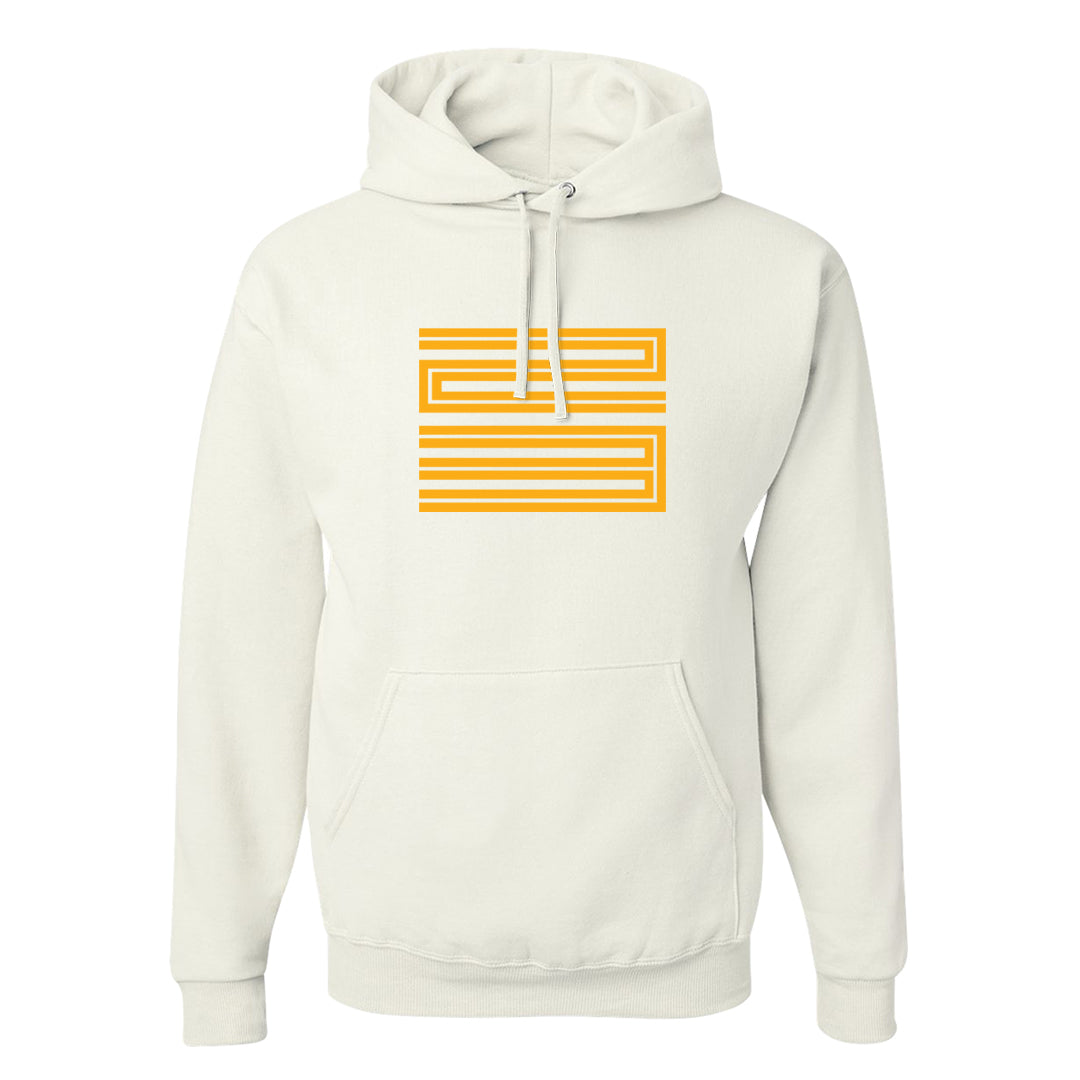 Flyease Yellow Ochre 1s Hoodie | Double Line 23, White