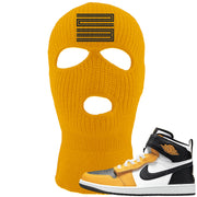 Flyease Yellow Ochre 1s Ski Mask | Double Line 23, Gold