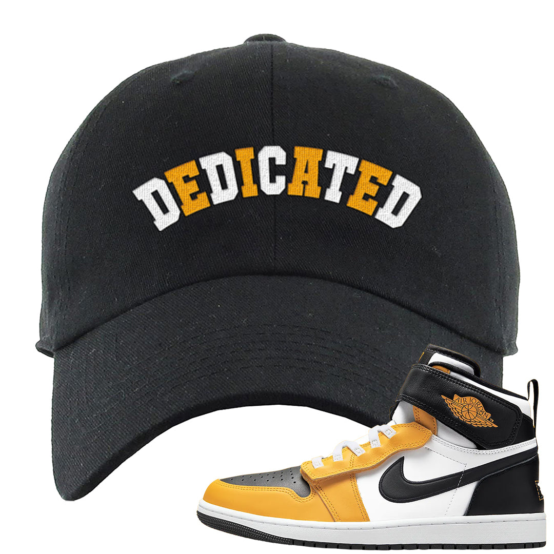 Flyease Yellow Ochre 1s Dad Hat | Dedicated, Black
