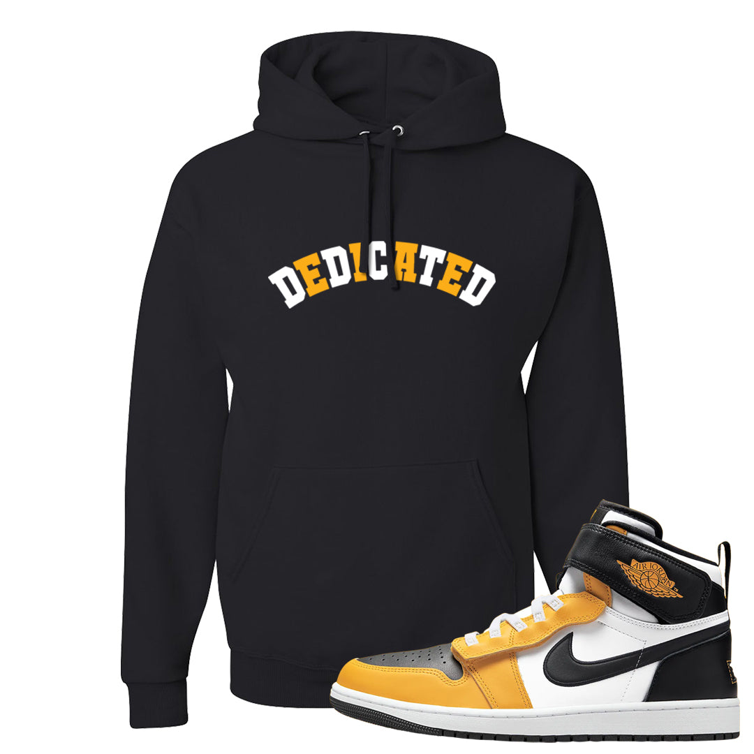 Flyease Yellow Ochre 1s Hoodie | Dedicated, Black