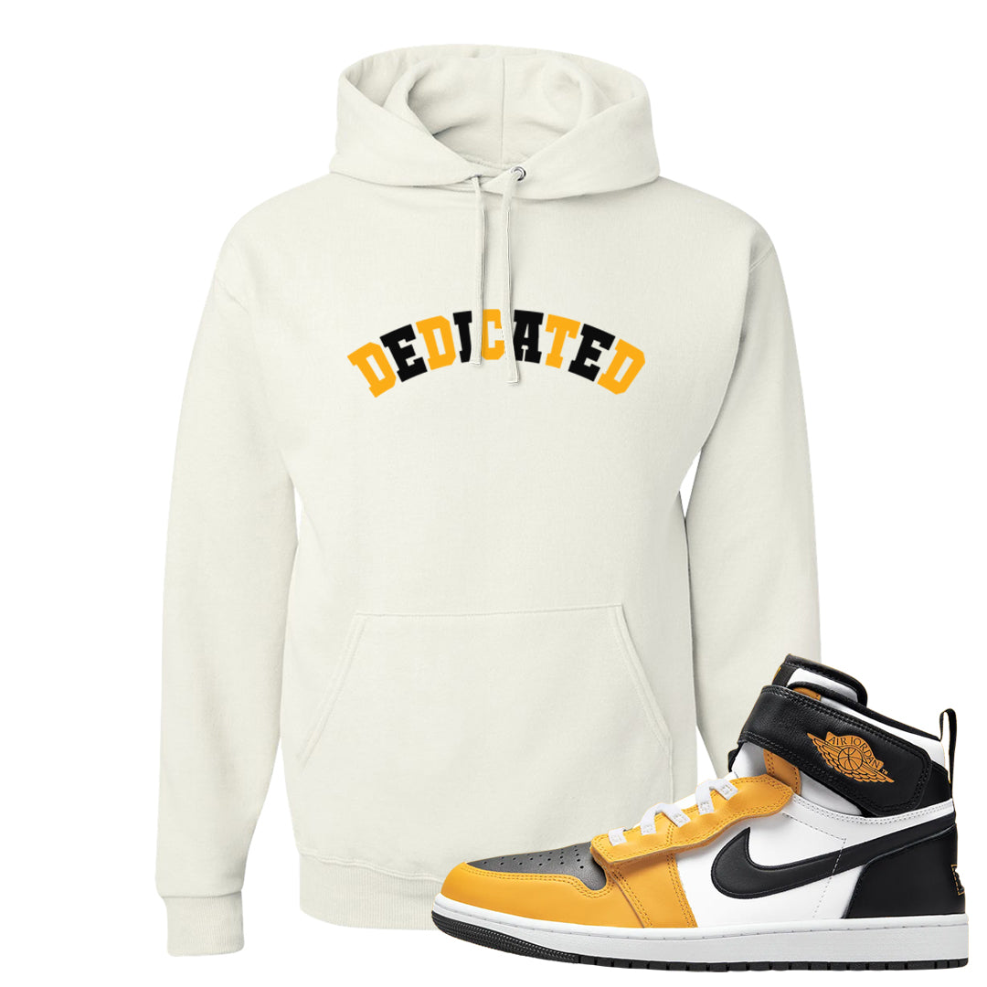 Flyease Yellow Ochre 1s Hoodie | Dedicated, White