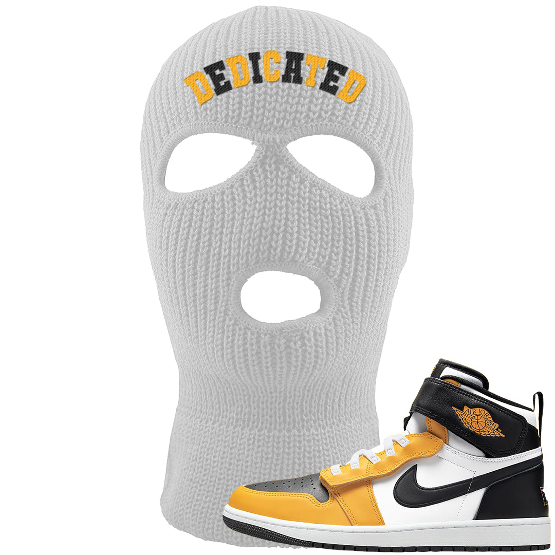 Flyease Yellow Ochre 1s Ski Mask | Dedicated, White