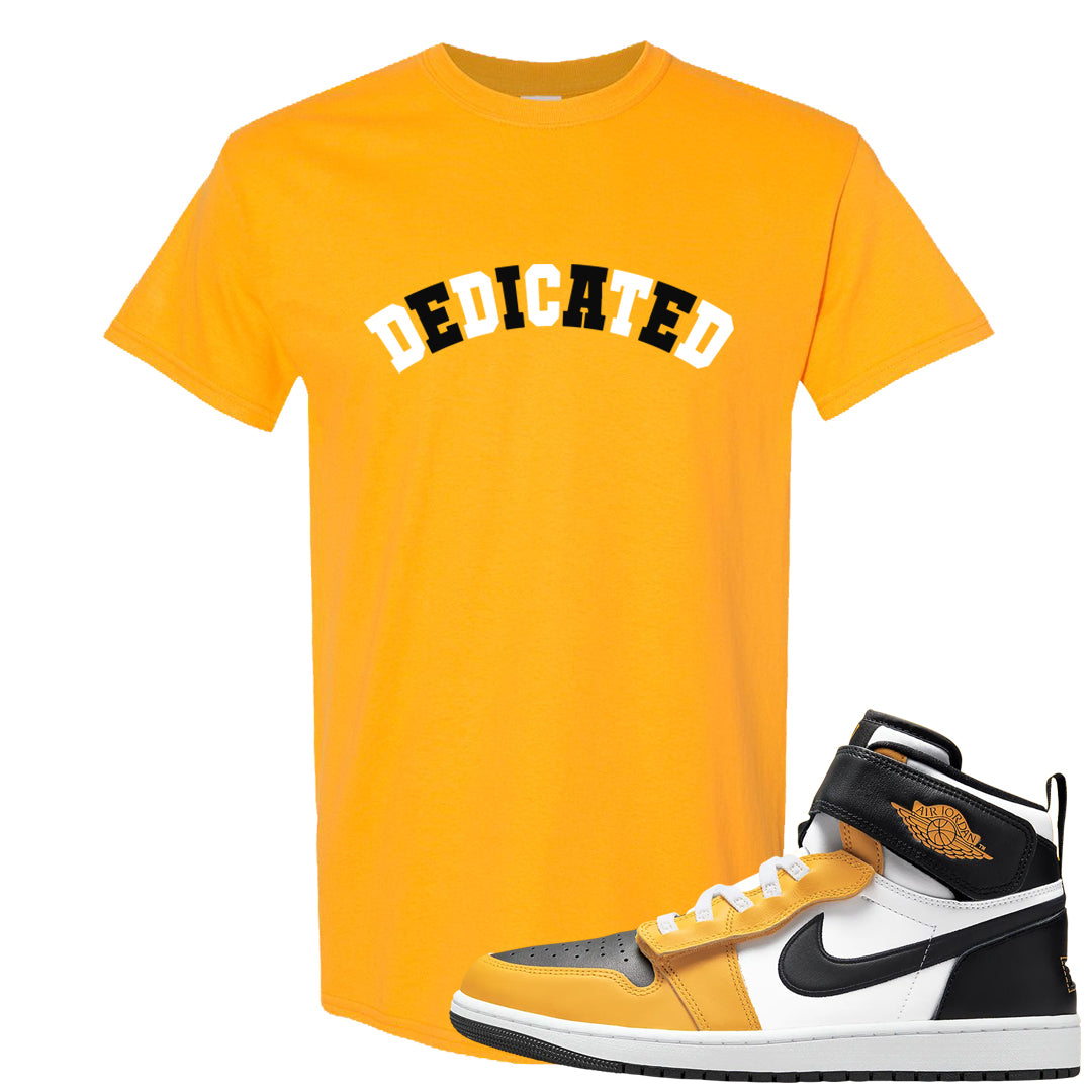 Flyease Yellow Ochre 1s T Shirt | Dedicated, Gold