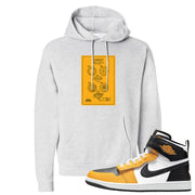 Flyease Yellow Ochre 1s Hoodie | Diamond Patent Sketch, Ash