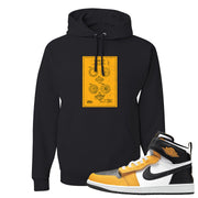 Flyease Yellow Ochre 1s Hoodie | Diamond Patent Sketch, Black