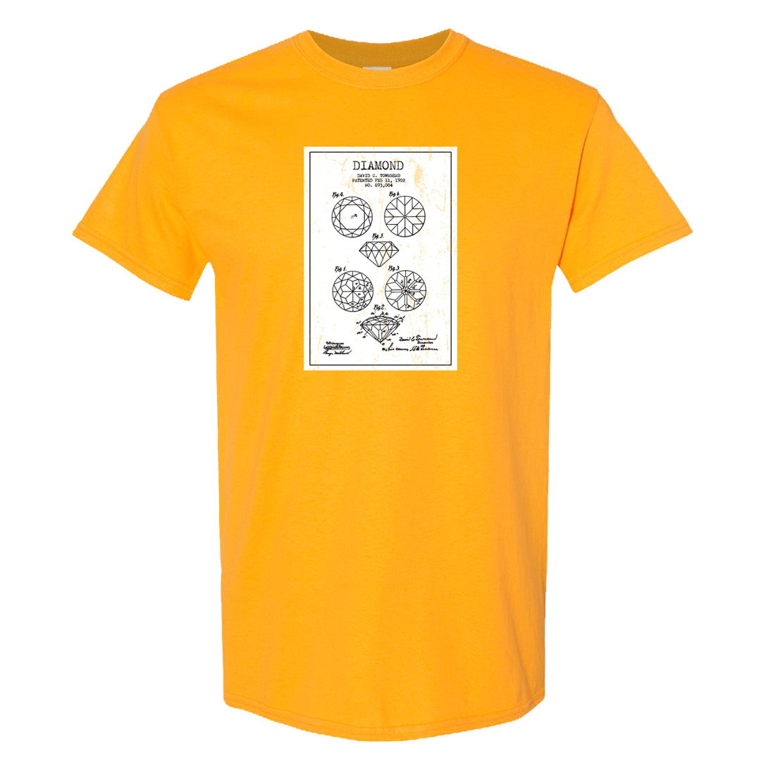 Flyease Yellow Ochre 1s T Shirt | Diamond Patent Sketch, Gold