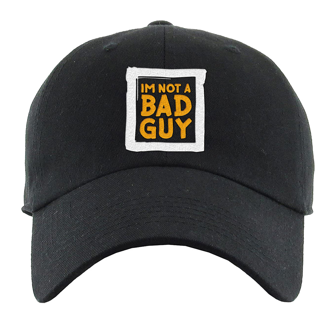 Flyease Yellow Ochre 1s Dad Hat | I'm Not A Bad Guy, Black