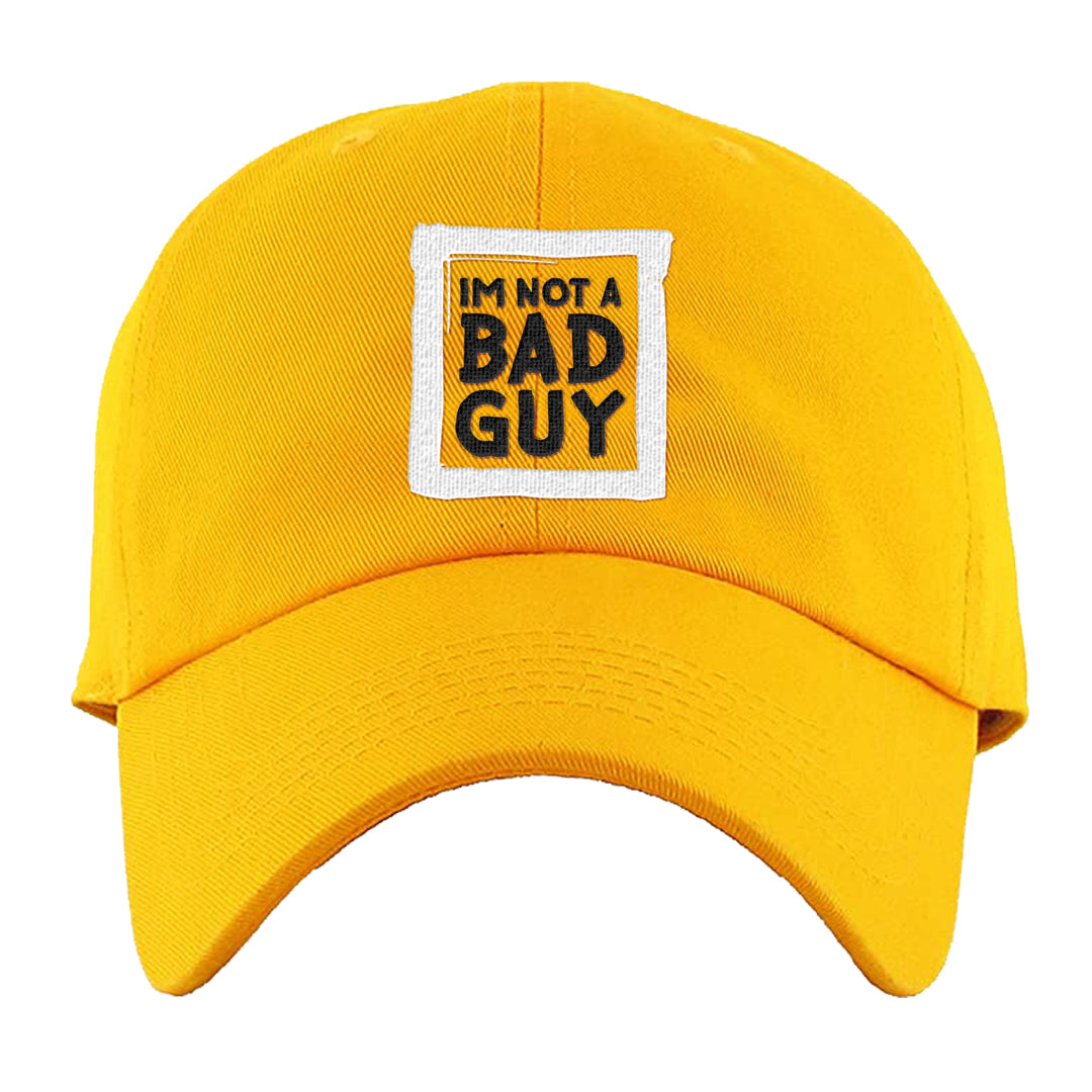 Flyease Yellow Ochre 1s Dad Hat | I'm Not A Bad Guy, Gold