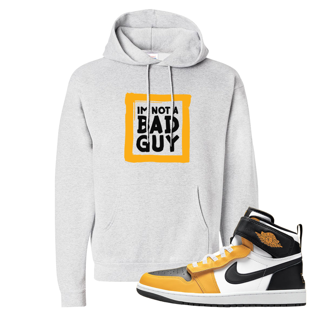 Flyease Yellow Ochre 1s Hoodie | I'm Not A Bad Guy, Ash
