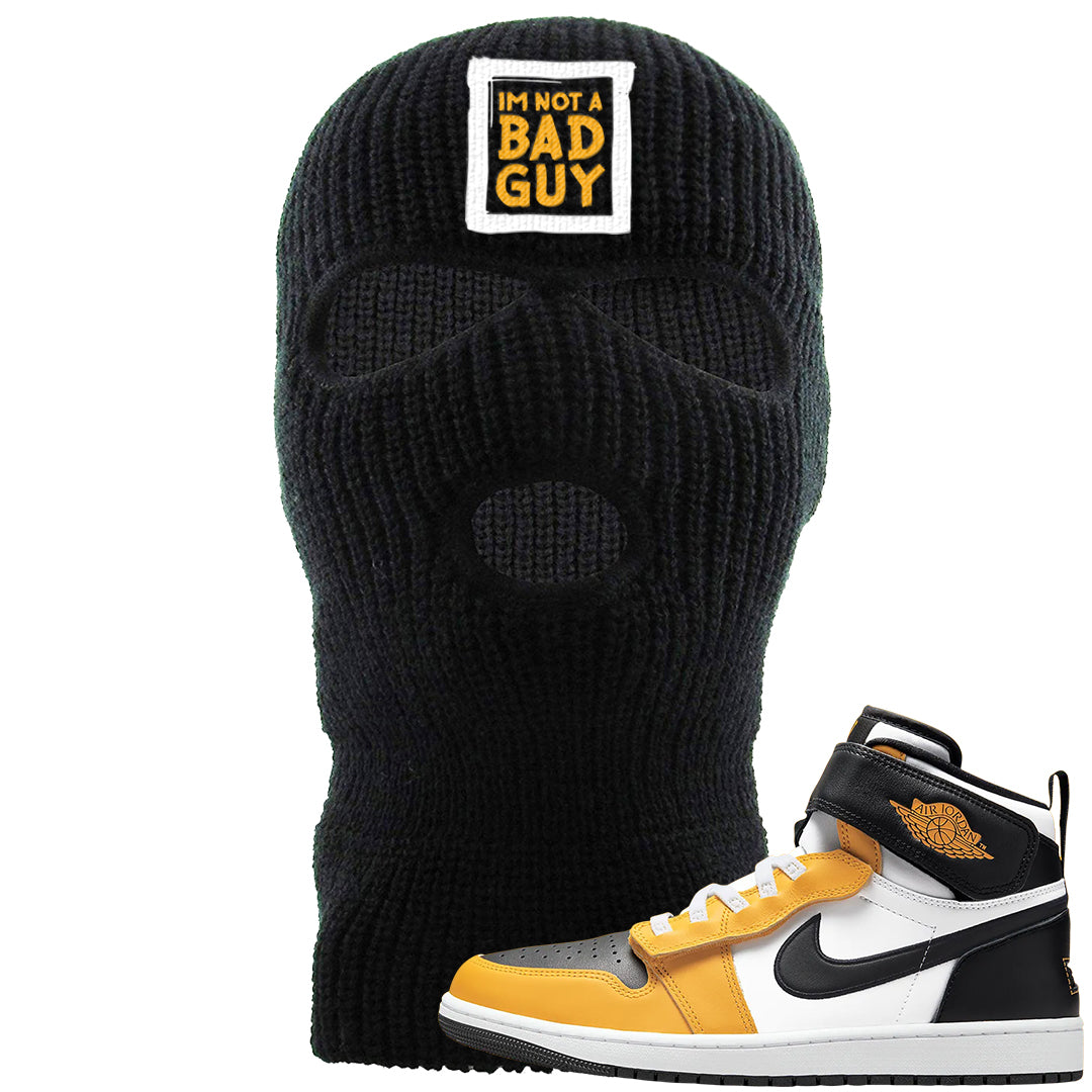 Flyease Yellow Ochre 1s Ski Mask | I'm Not A Bad Guy, Black