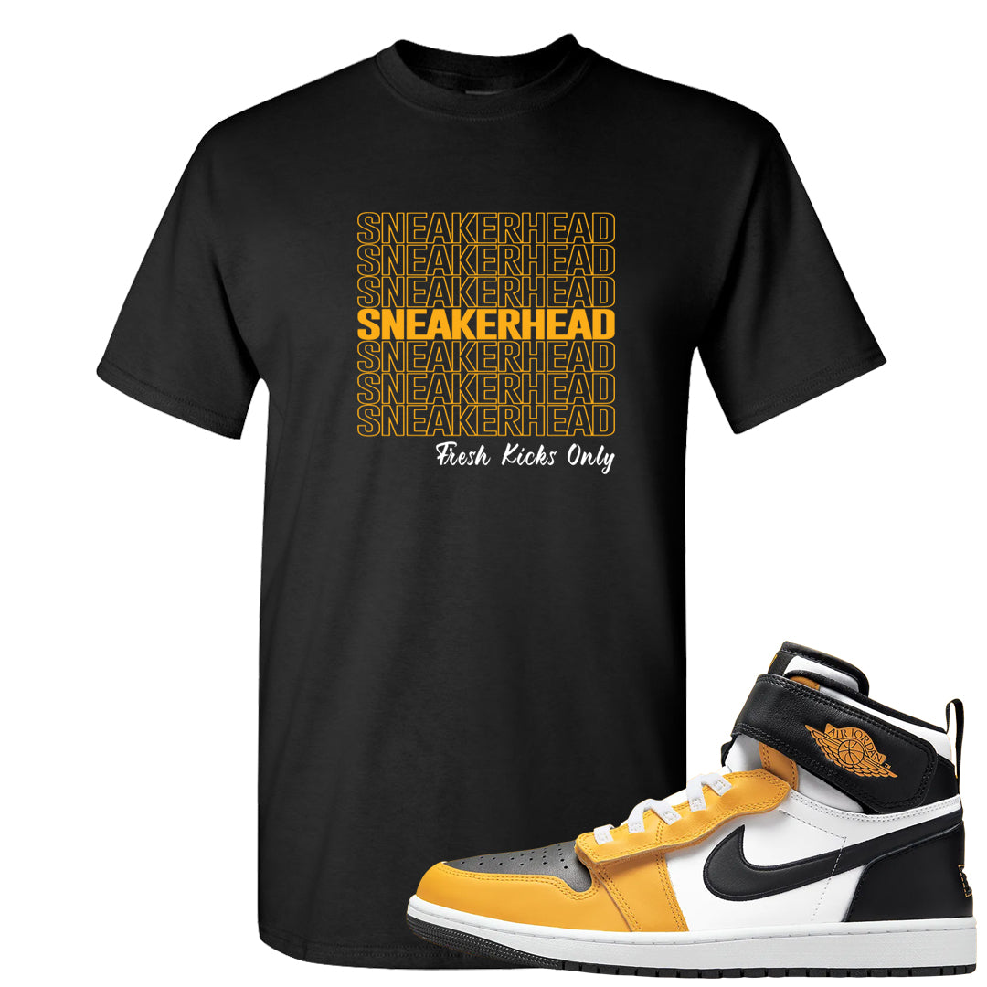 Flyease Yellow Ochre 1s T Shirt | Thank You Sneakers, Black