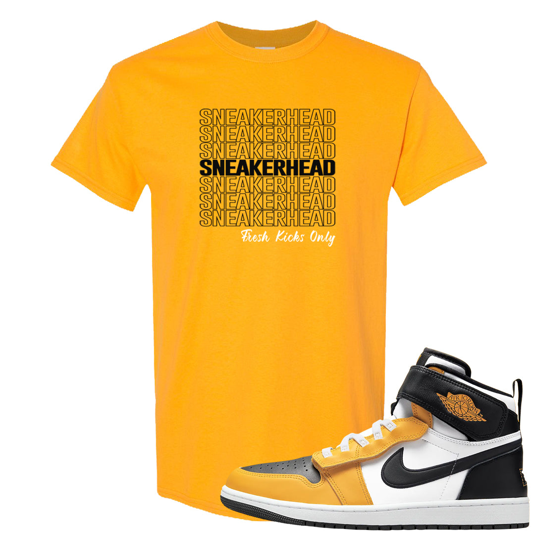 Flyease Yellow Ochre 1s T Shirt | Thank You Sneakers, Gold